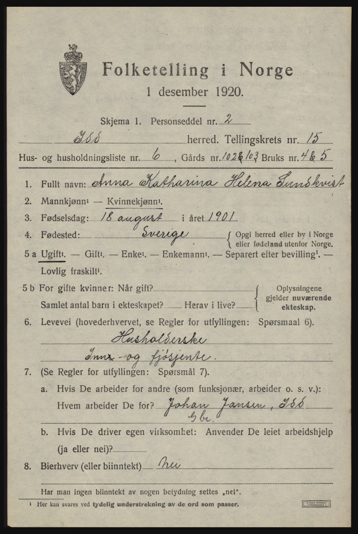 SAO, 1920 census for Idd, 1920, p. 13743