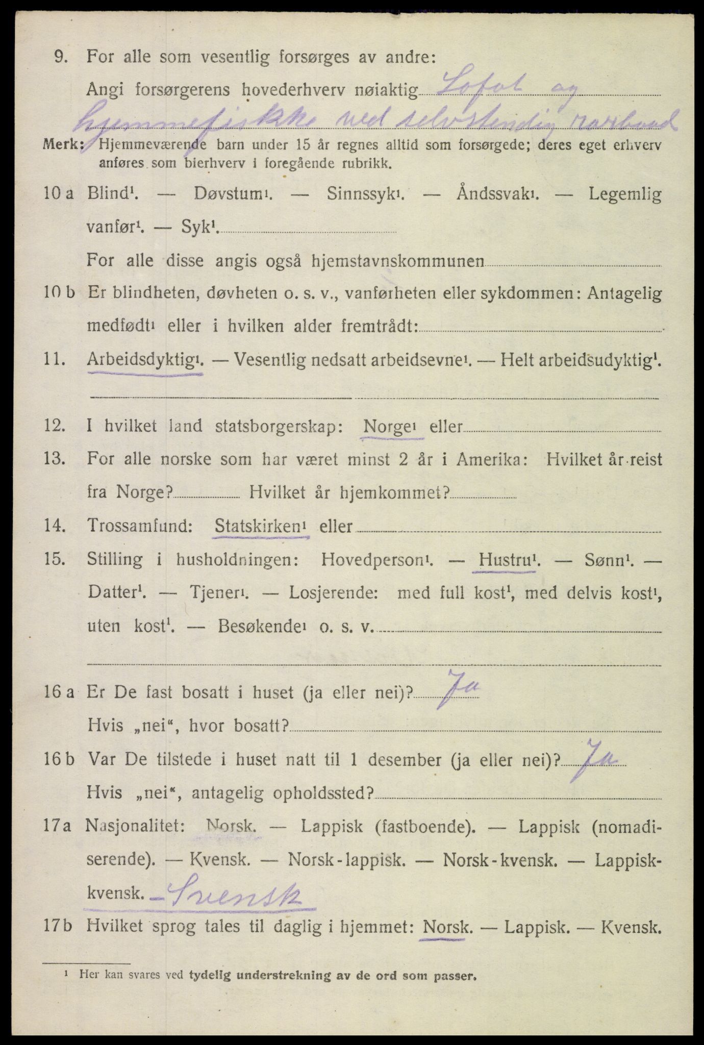 SAT, 1920 census for Lødingen, 1920, p. 6212