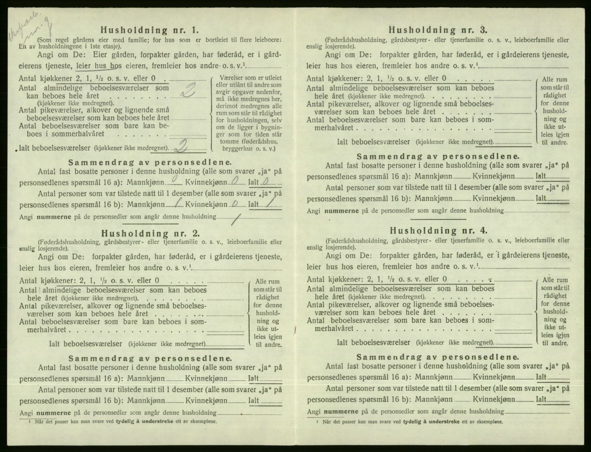 SAB, 1920 census for Voss, 1920, p. 1530