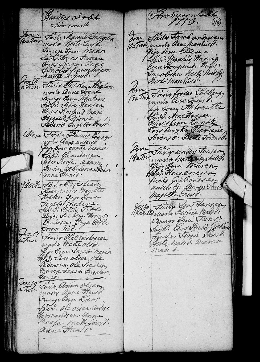 Hurum kirkebøker, SAKO/A-229/F/Fa/L0002: Parish register (official) no. 2, 1733-1757, p. 118