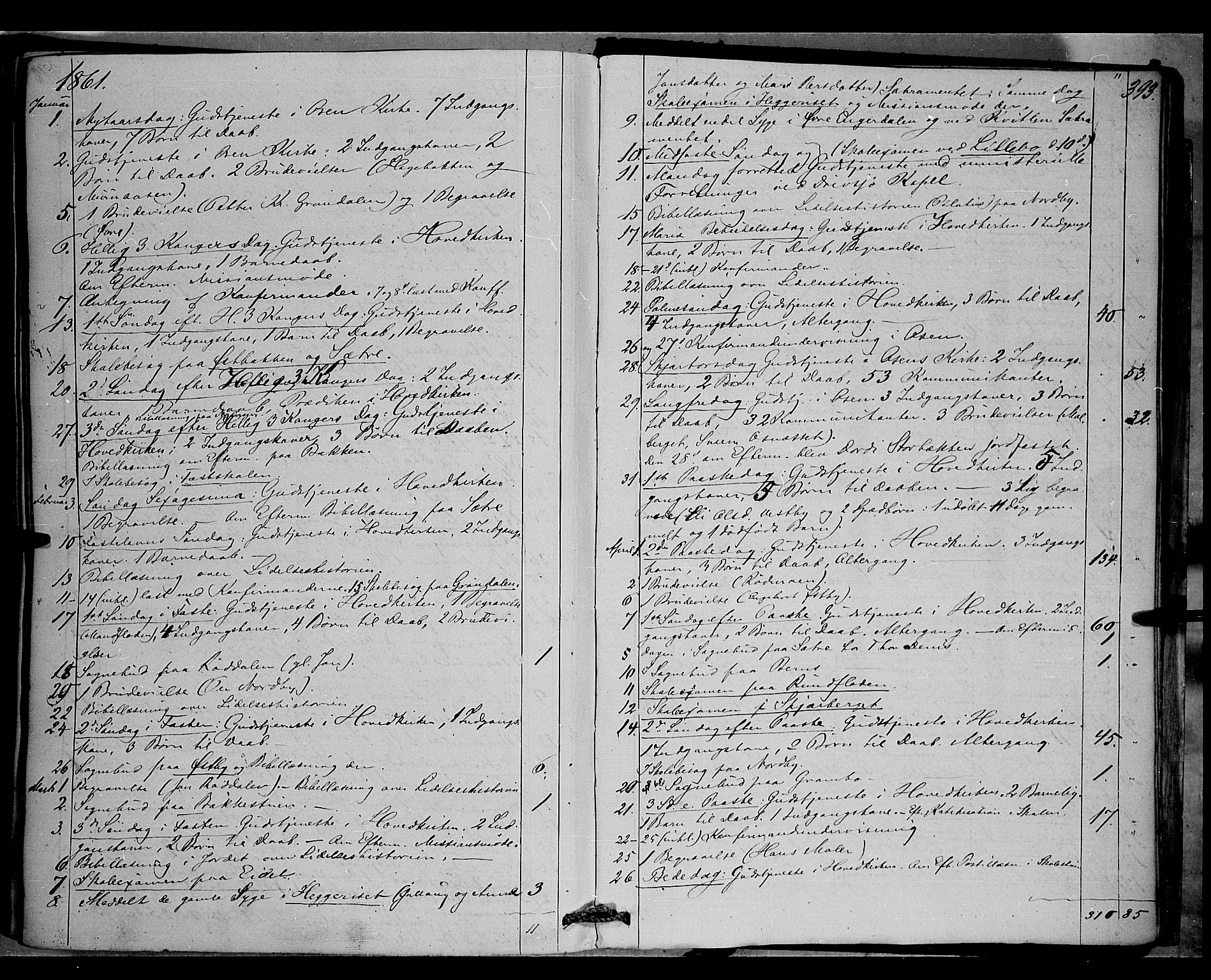 Trysil prestekontor, SAH/PREST-046/H/Ha/Haa/L0005: Parish register (official) no. 5, 1851-1865, p. 393