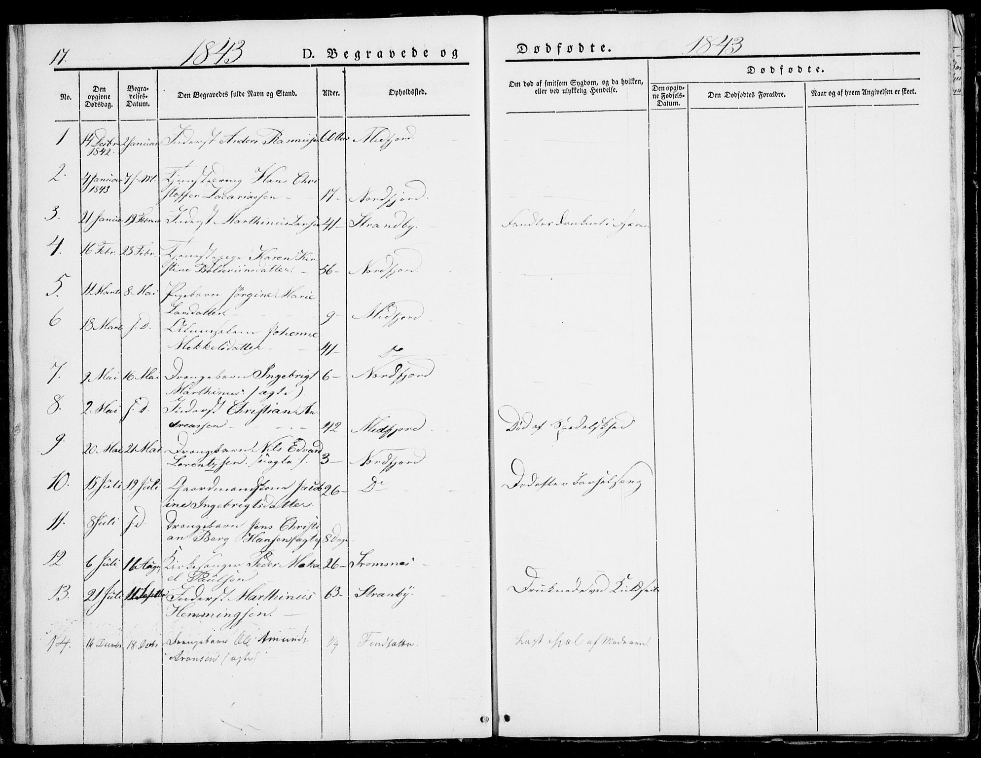 Berg sokneprestkontor, SATØ/S-1318/G/Ga/Gab/L0001klokker: Parish register (copy) no. 1, 1843-1851, p. 17