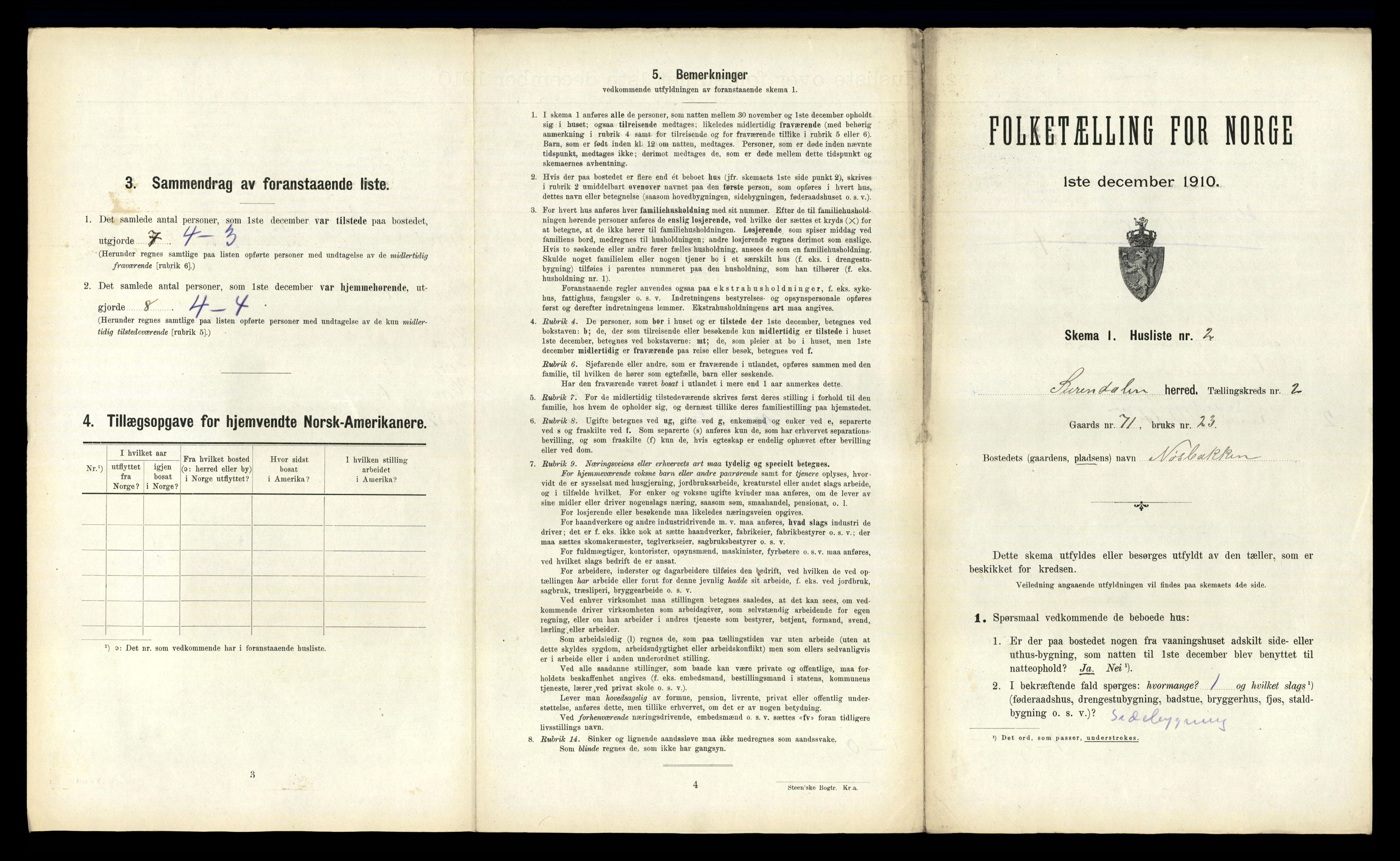 RA, 1910 census for Surnadal, 1910, p. 111