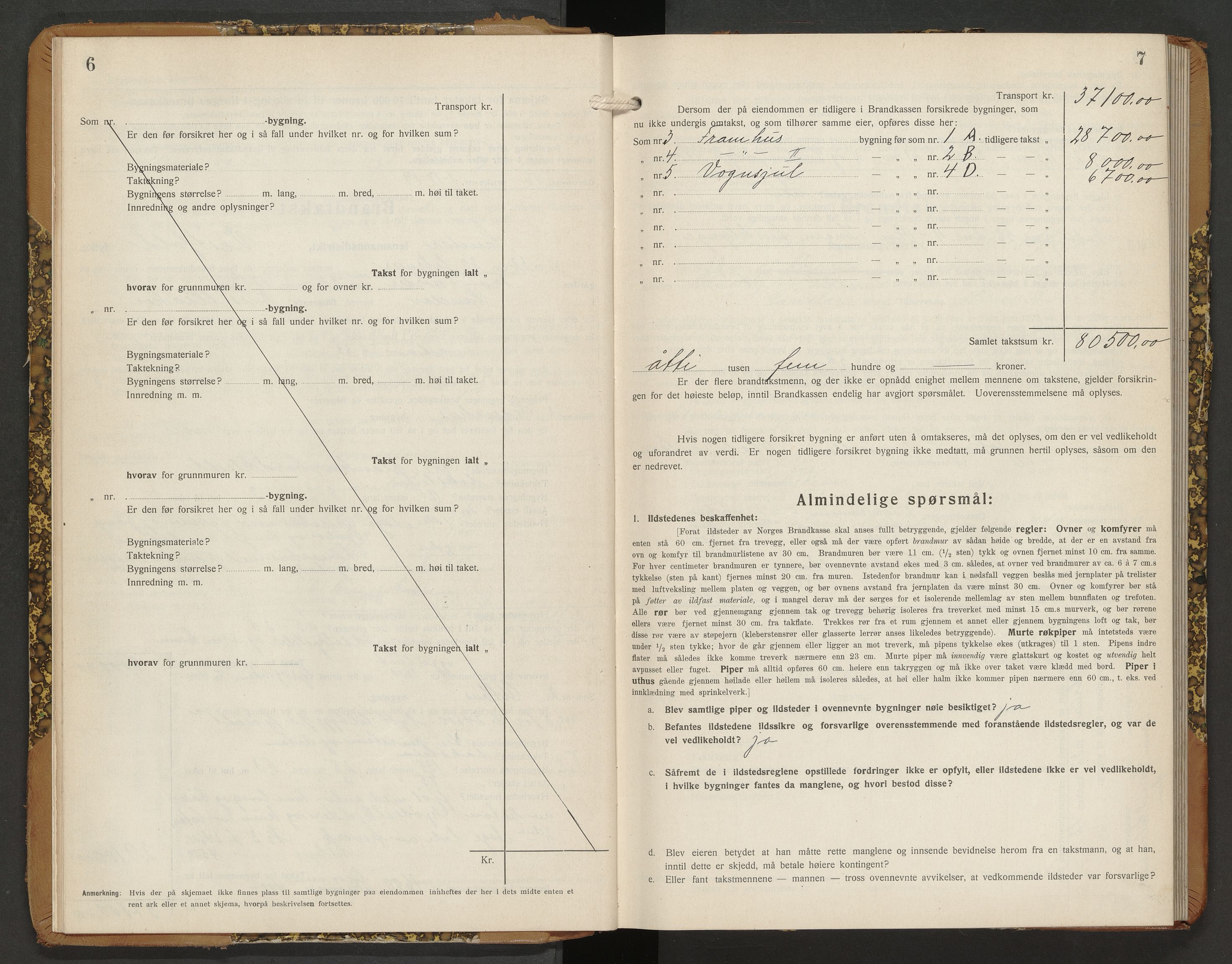 Sandar lensmannskontor, AV/SAKO-A-545/Y/Yc/Ycb/L0006: Skjematakstprotokoll, 1932-1936