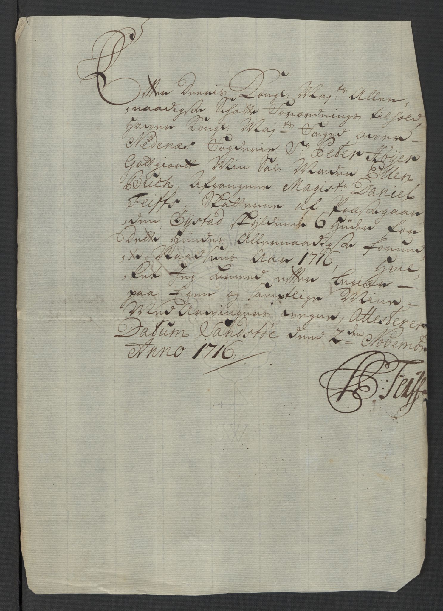 Rentekammeret inntil 1814, Reviderte regnskaper, Fogderegnskap, AV/RA-EA-4092/R39/L2325: Fogderegnskap Nedenes, 1716, p. 284