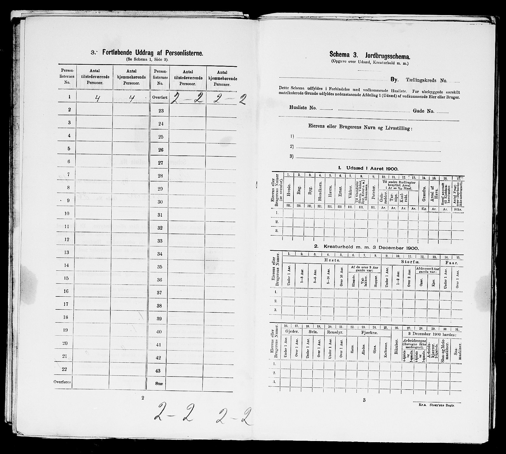 SAST, 1900 census for Stavanger, 1900, p. 19904