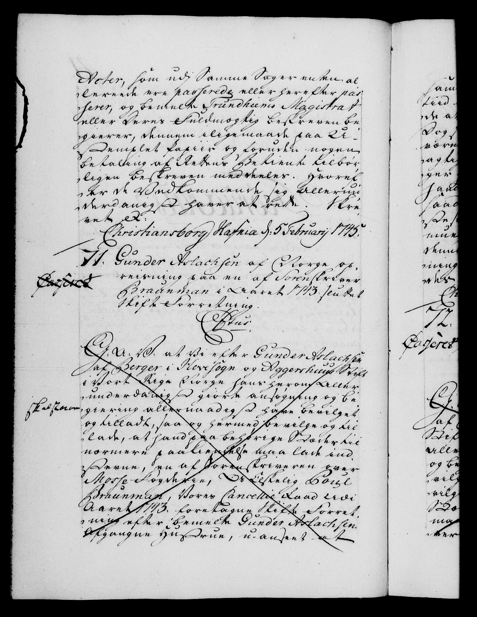 Danske Kanselli 1572-1799, AV/RA-EA-3023/F/Fc/Fca/Fcaa/L0034: Norske registre, 1745-1746, p. 41b