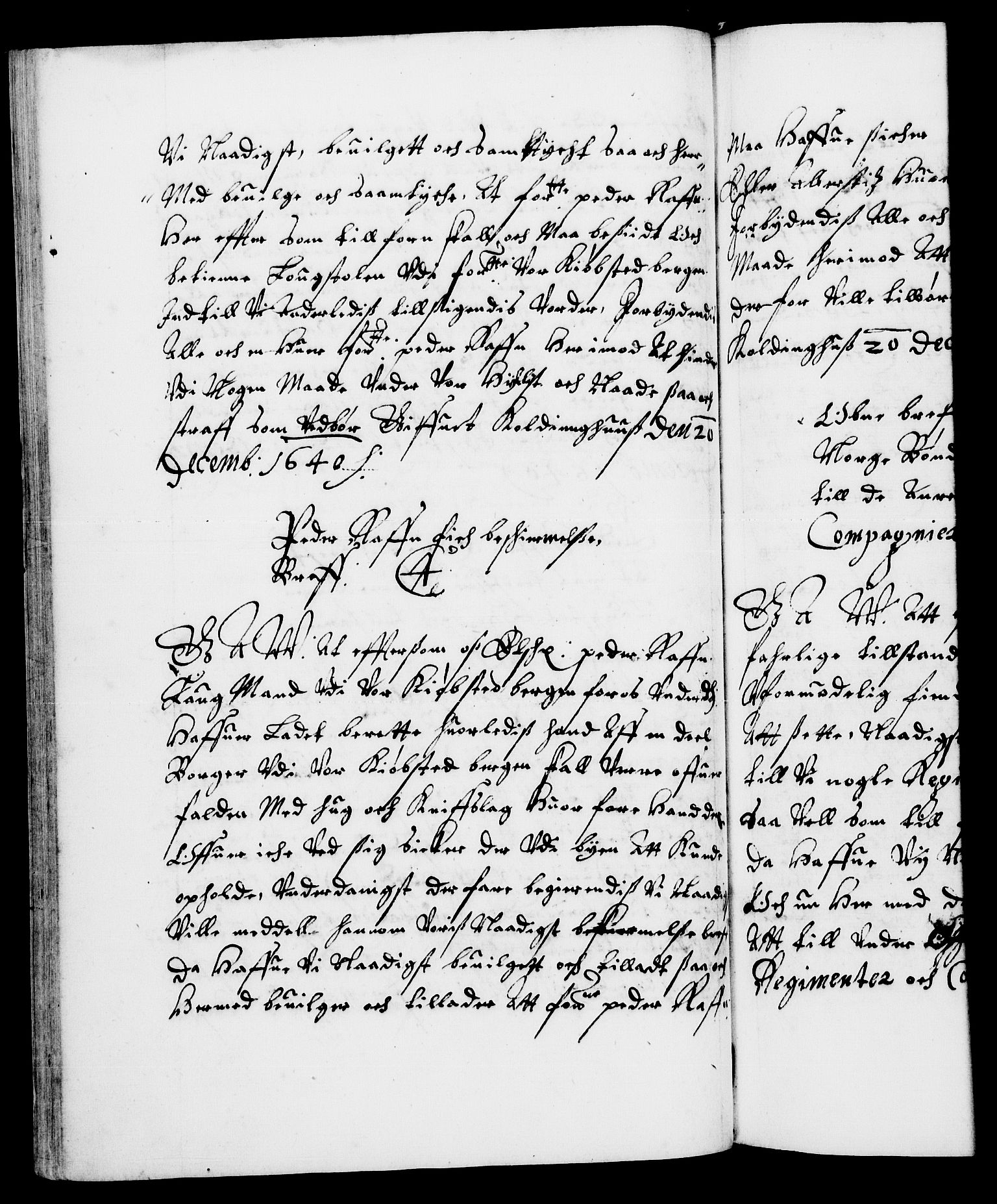 Danske Kanselli 1572-1799, AV/RA-EA-3023/F/Fc/Fca/Fcaa/L0006: Norske registre (mikrofilm), 1637-1642, p. 270b