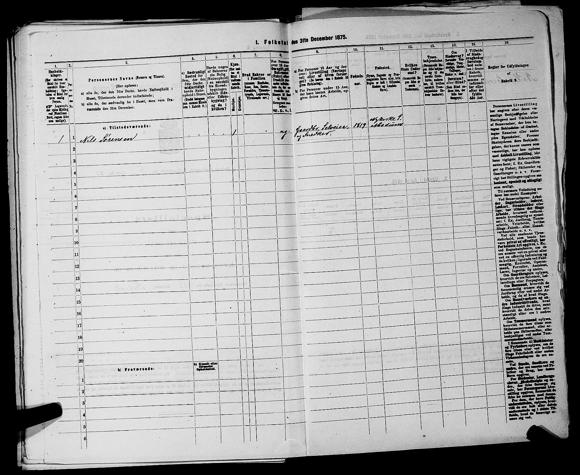 SAKO, 1875 census for 0623P Modum, 1875, p. 2448