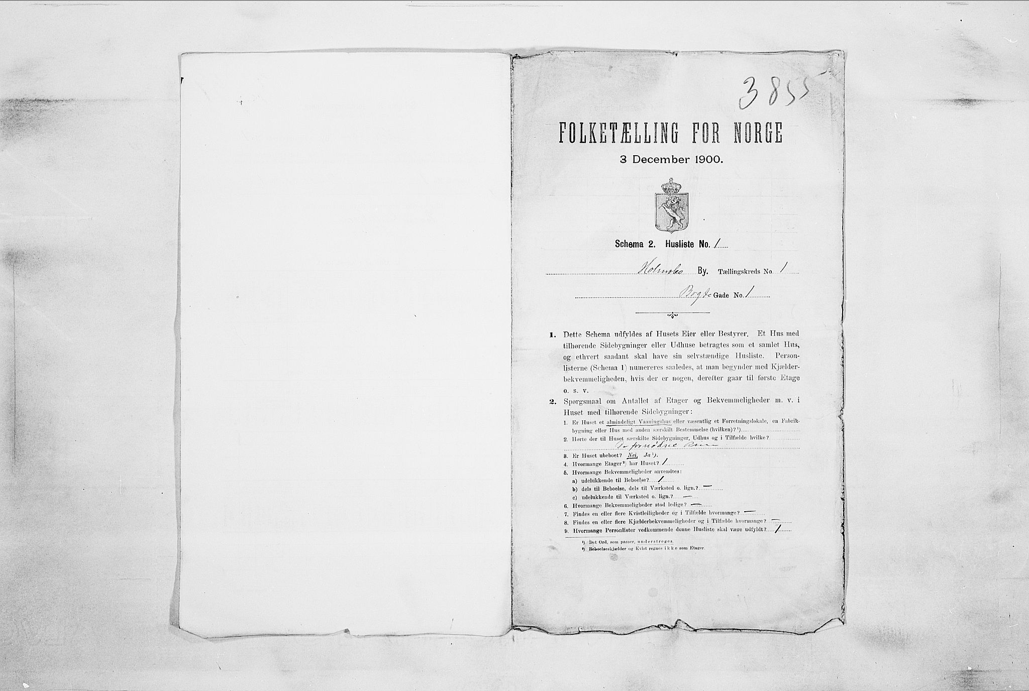 RA, 1900 census for Holmsbu, 1900, p. 8