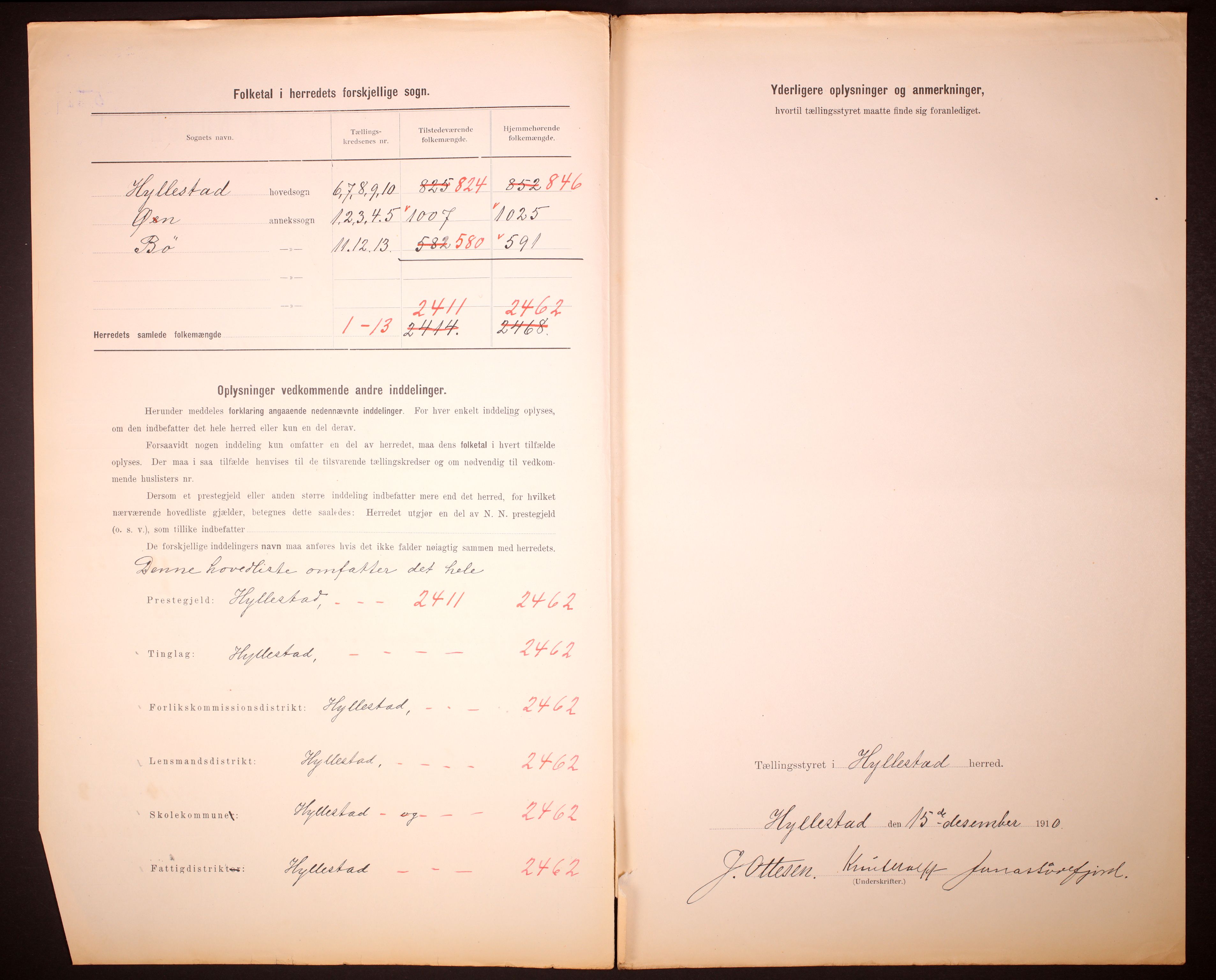 RA, 1910 census for Hyllestad, 1910, p. 3