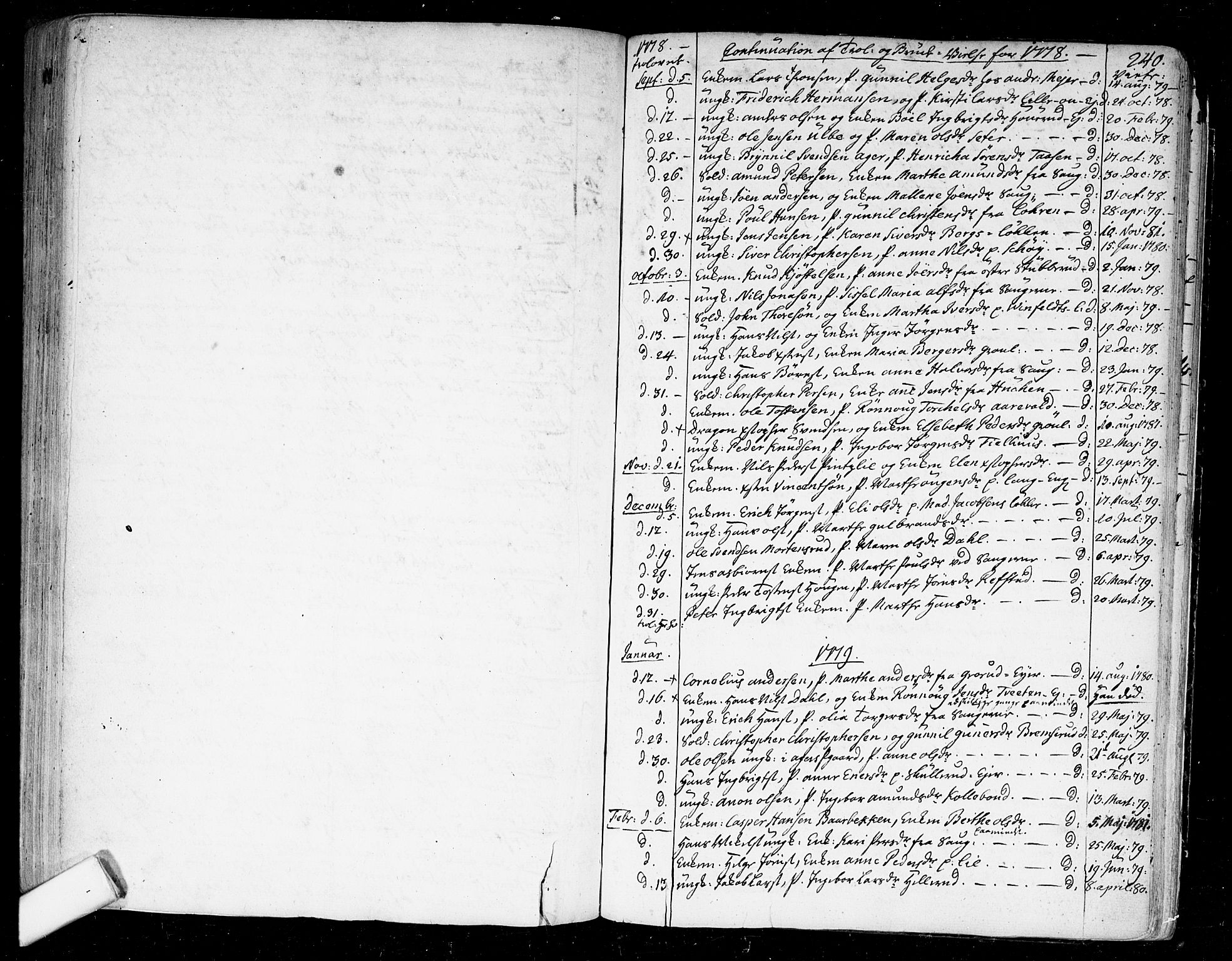 Aker prestekontor kirkebøker, SAO/A-10861/F/L0009: Parish register (official) no. 9, 1765-1785, p. 240