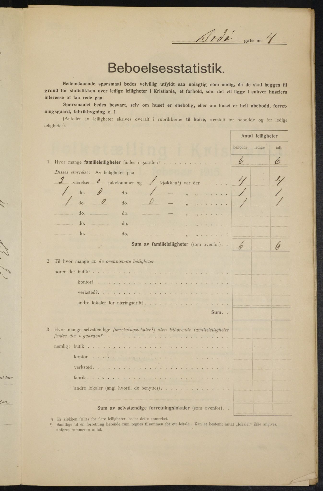 OBA, Municipal Census 1915 for Kristiania, 1915, p. 6740