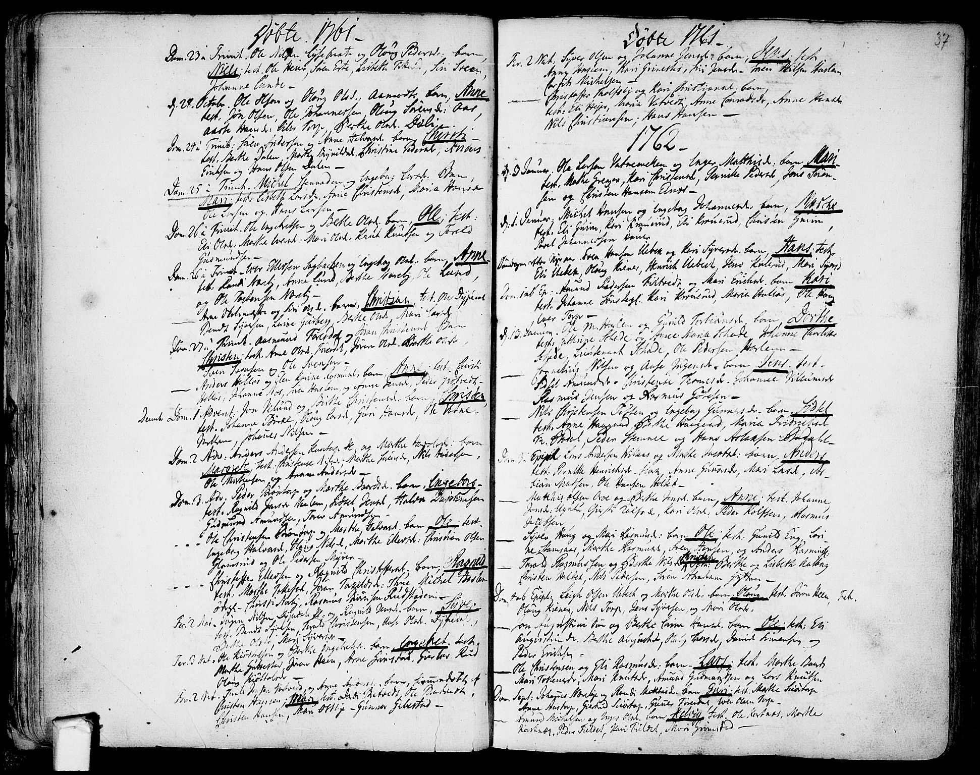 Rakkestad prestekontor Kirkebøker, AV/SAO-A-2008/F/Fa/L0003: Parish register (official) no. I 3, 1752-1777, p. 37