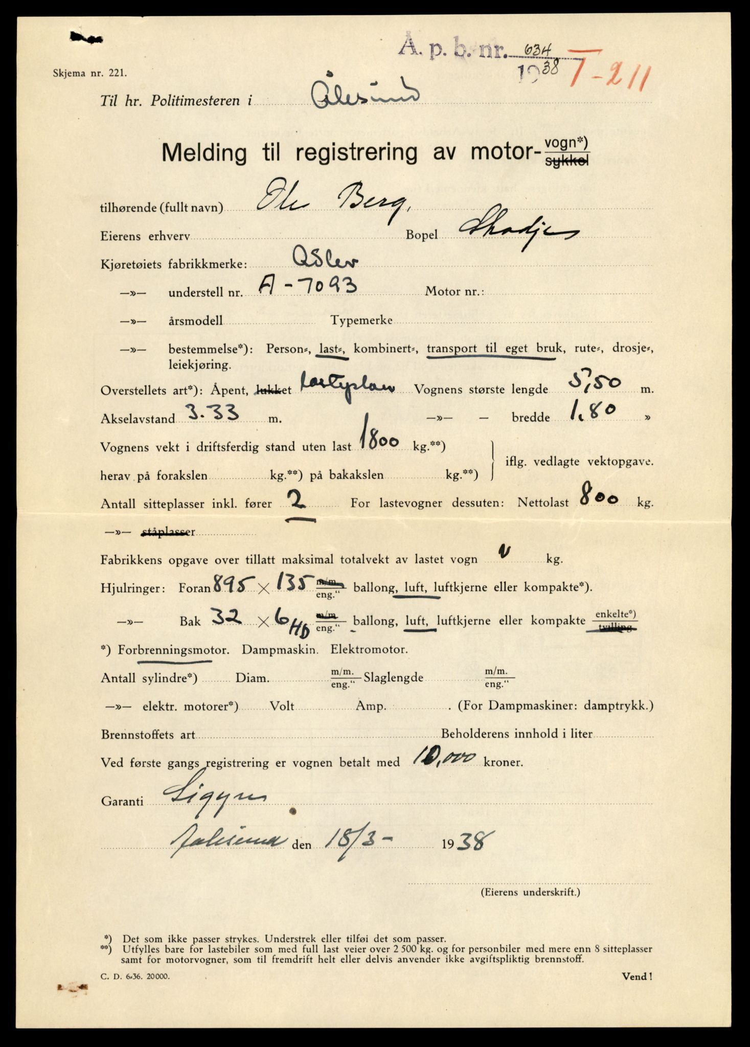 Møre og Romsdal vegkontor - Ålesund trafikkstasjon, SAT/A-4099/F/Fe/L0002: Registreringskort for kjøretøy T 128 - T 231, 1927-1998, p. 2494