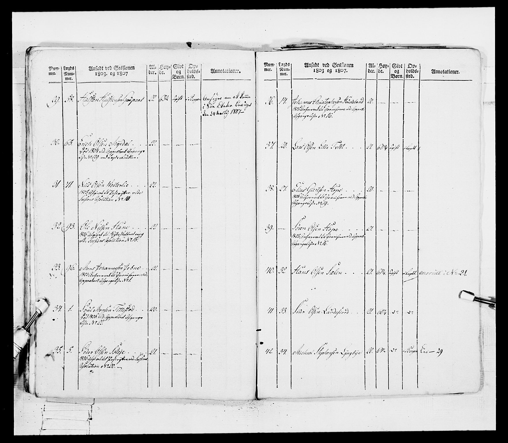 Generalitets- og kommissariatskollegiet, Det kongelige norske kommissariatskollegium, AV/RA-EA-5420/E/Eh/L0097: Bergenhusiske nasjonale infanteriregiment, 1803-1807, p. 363