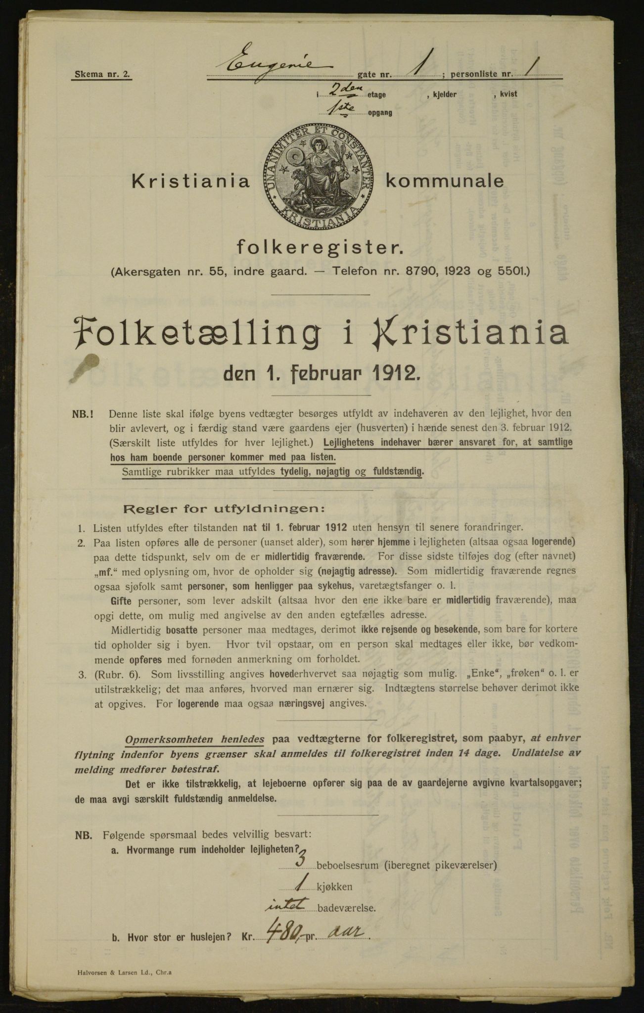 OBA, Municipal Census 1912 for Kristiania, 1912, p. 22606