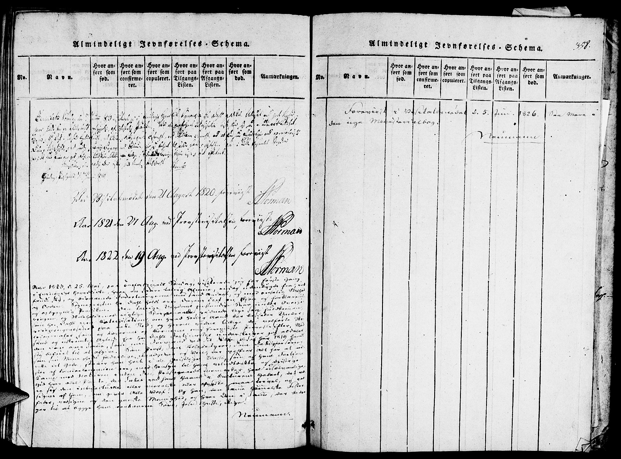 Gulen sokneprestembete, AV/SAB-A-80201/H/Haa/Haaa/L0018: Parish register (official) no. A 18, 1816-1825, p. 358