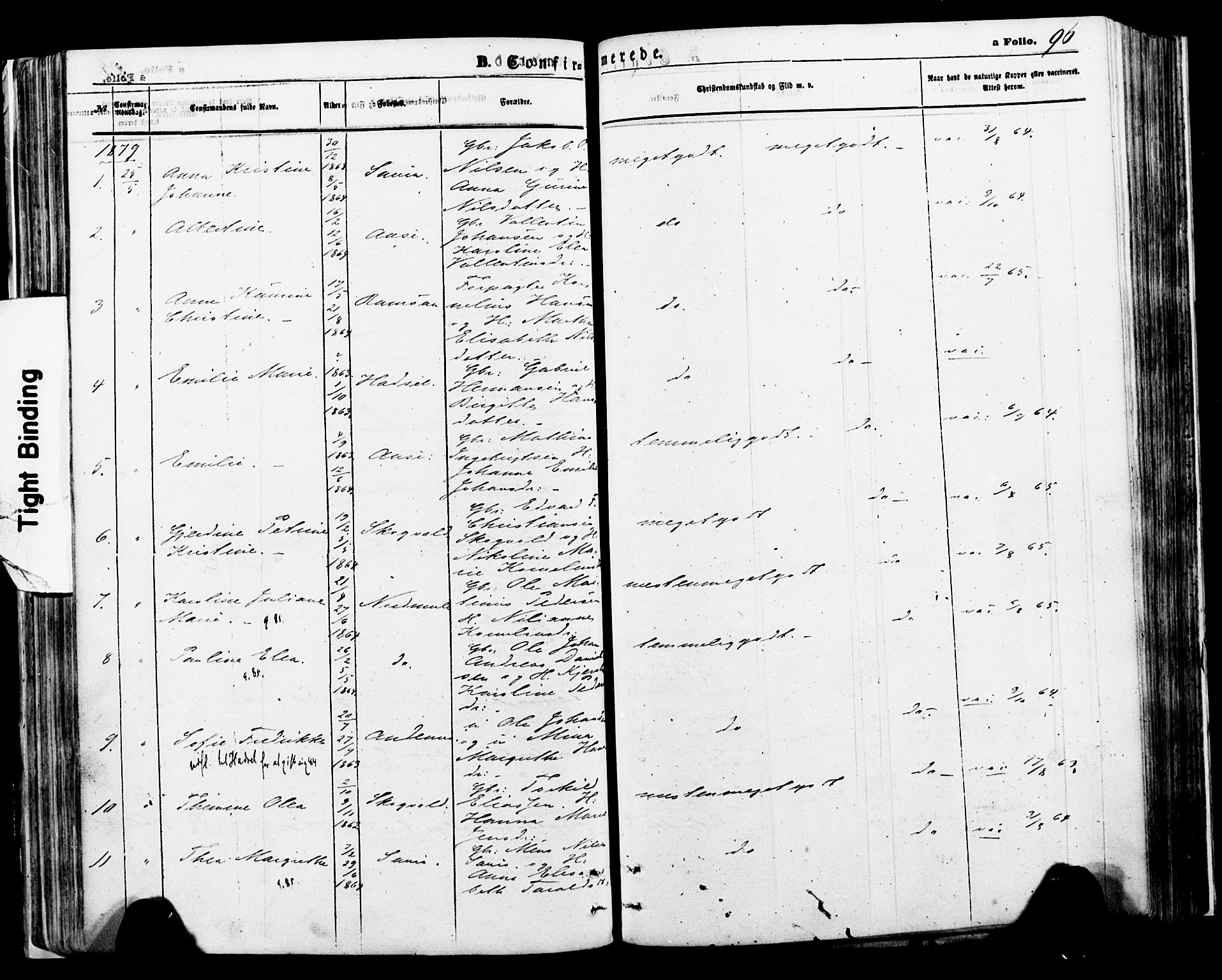 Ministerialprotokoller, klokkerbøker og fødselsregistre - Nordland, AV/SAT-A-1459/897/L1397: Parish register (official) no. 897A05 /1, 1867-1880, p. 96