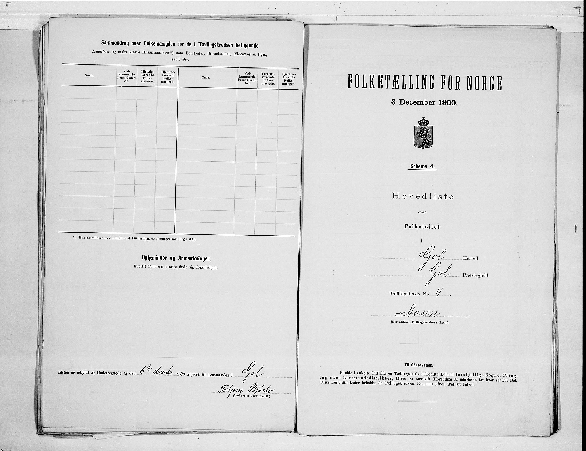 RA, 1900 census for Gol, 1900, p. 10