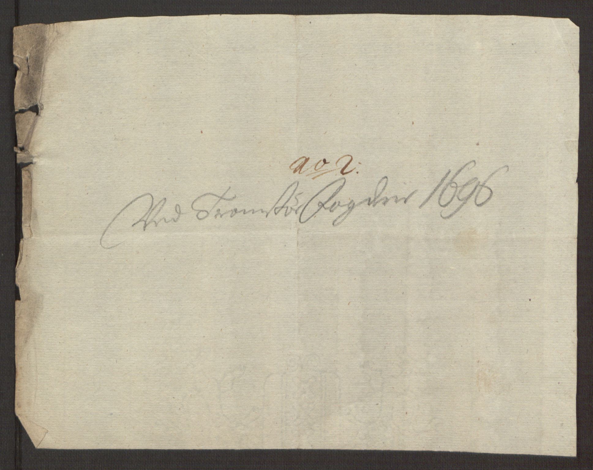 Rentekammeret inntil 1814, Reviderte regnskaper, Fogderegnskap, AV/RA-EA-4092/R68/L4753: Fogderegnskap Senja og Troms, 1694-1696, p. 351