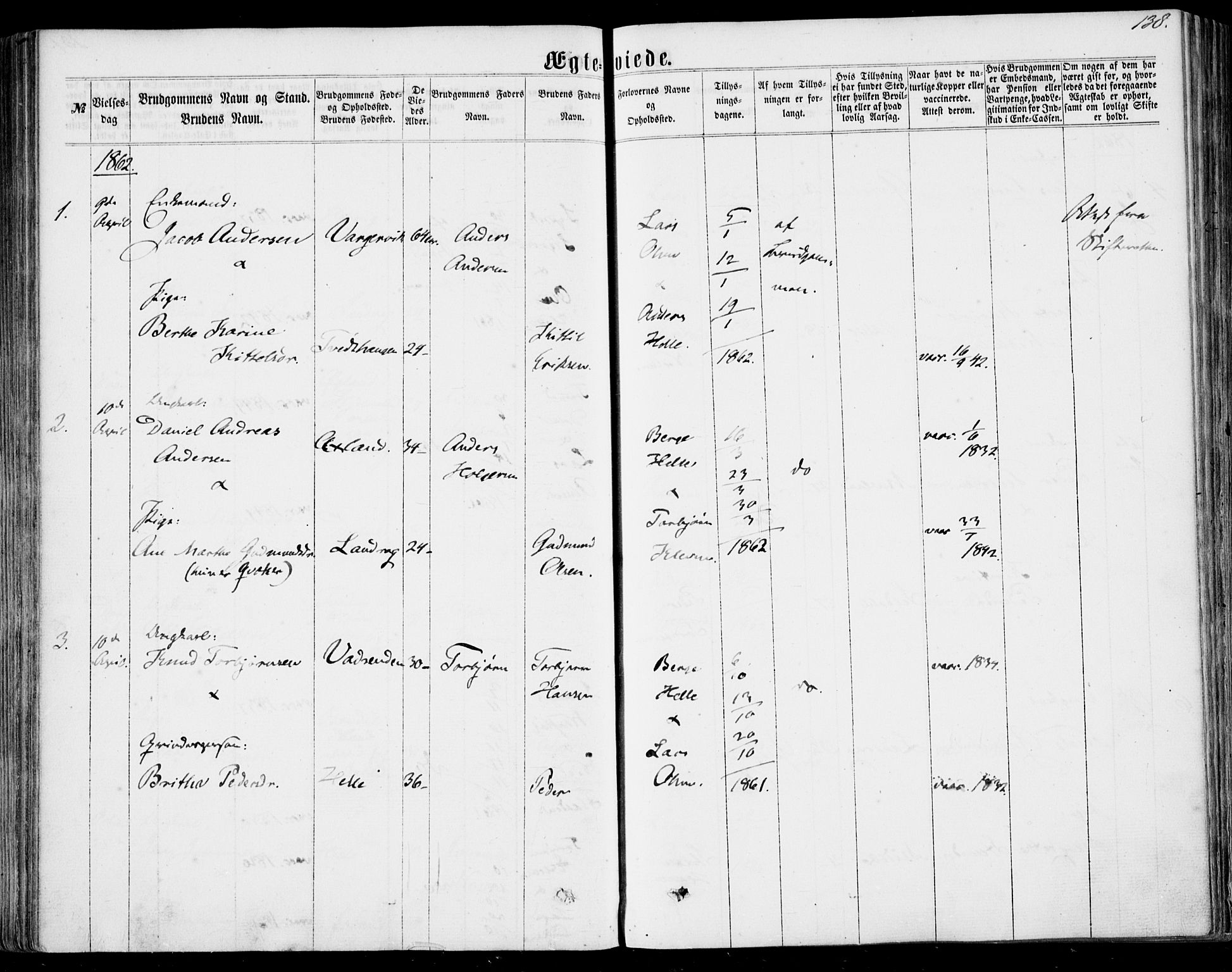 Nedstrand sokneprestkontor, SAST/A-101841/01/IV: Parish register (official) no. A 9, 1861-1876, p. 138