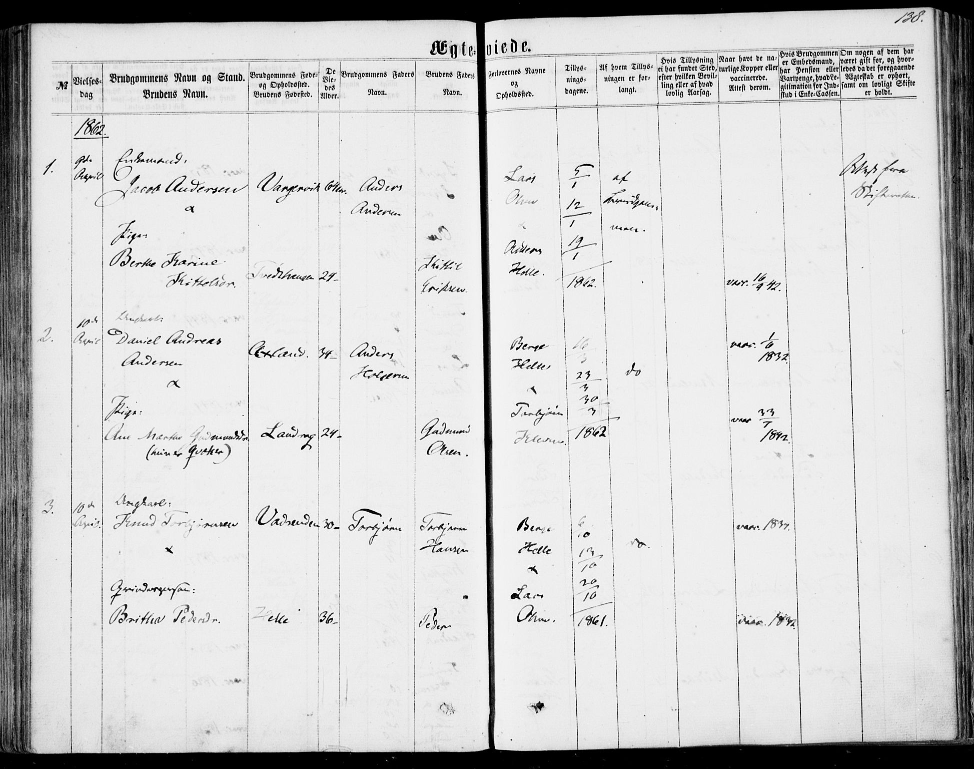 Nedstrand sokneprestkontor, AV/SAST-A-101841/01/IV: Parish register (official) no. A 9, 1861-1876, p. 138