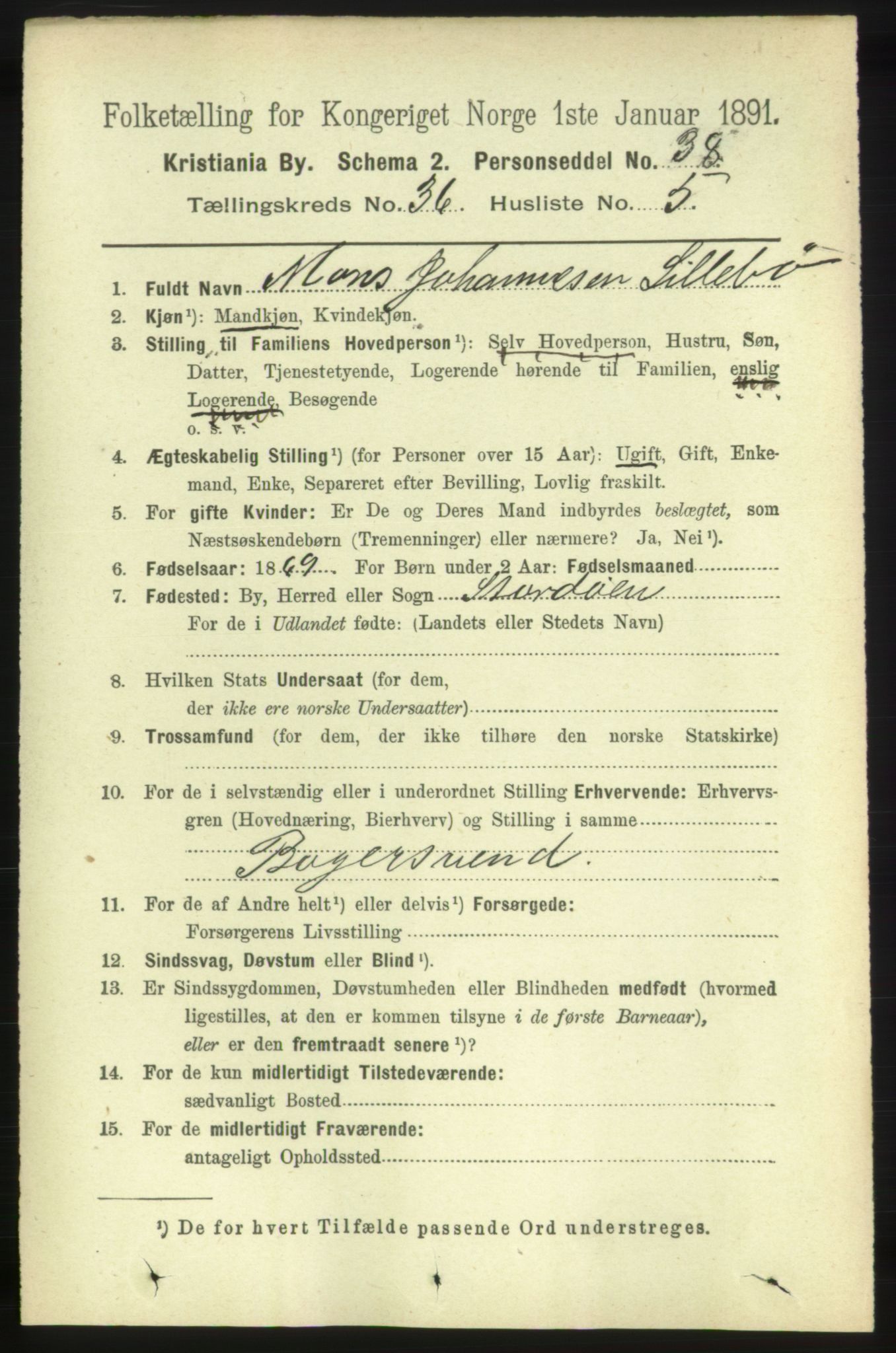 RA, 1891 census for 0301 Kristiania, 1891, p. 20140