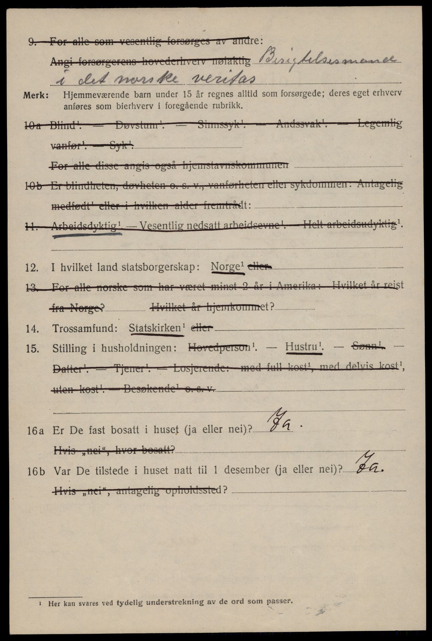 SAST, 1920 census for Stavanger, 1920, p. 93999