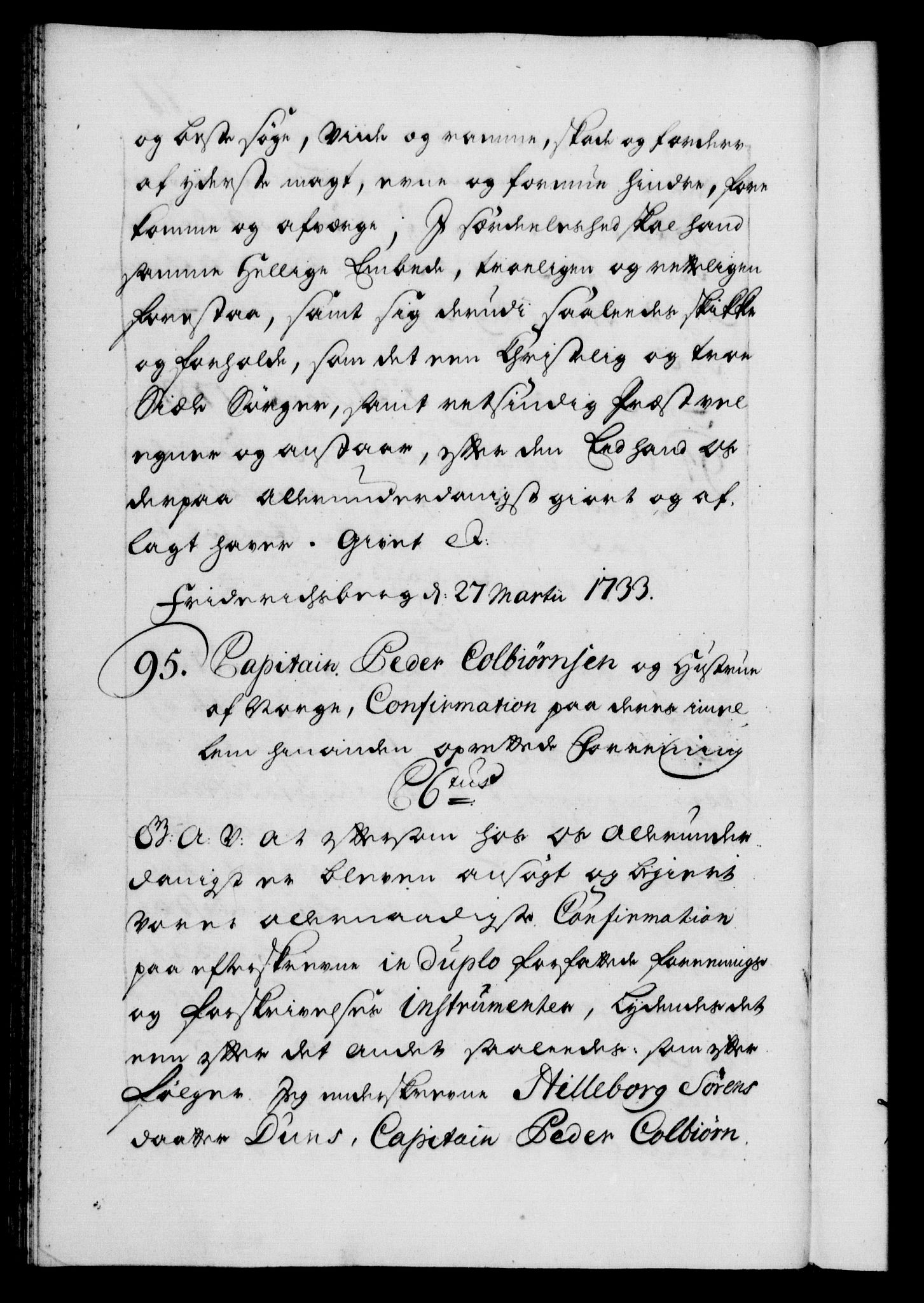 Danske Kanselli 1572-1799, AV/RA-EA-3023/F/Fc/Fca/Fcaa/L0028: Norske registre, 1733-1734, p. 71b