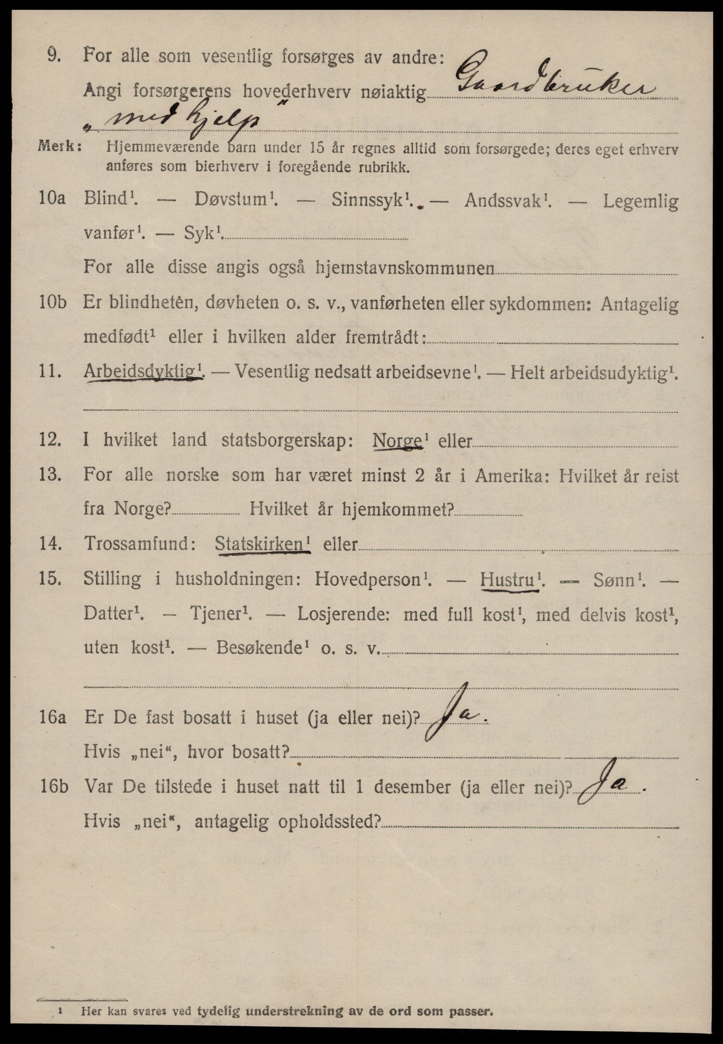 SAT, 1920 census for Tustna, 1920, p. 896