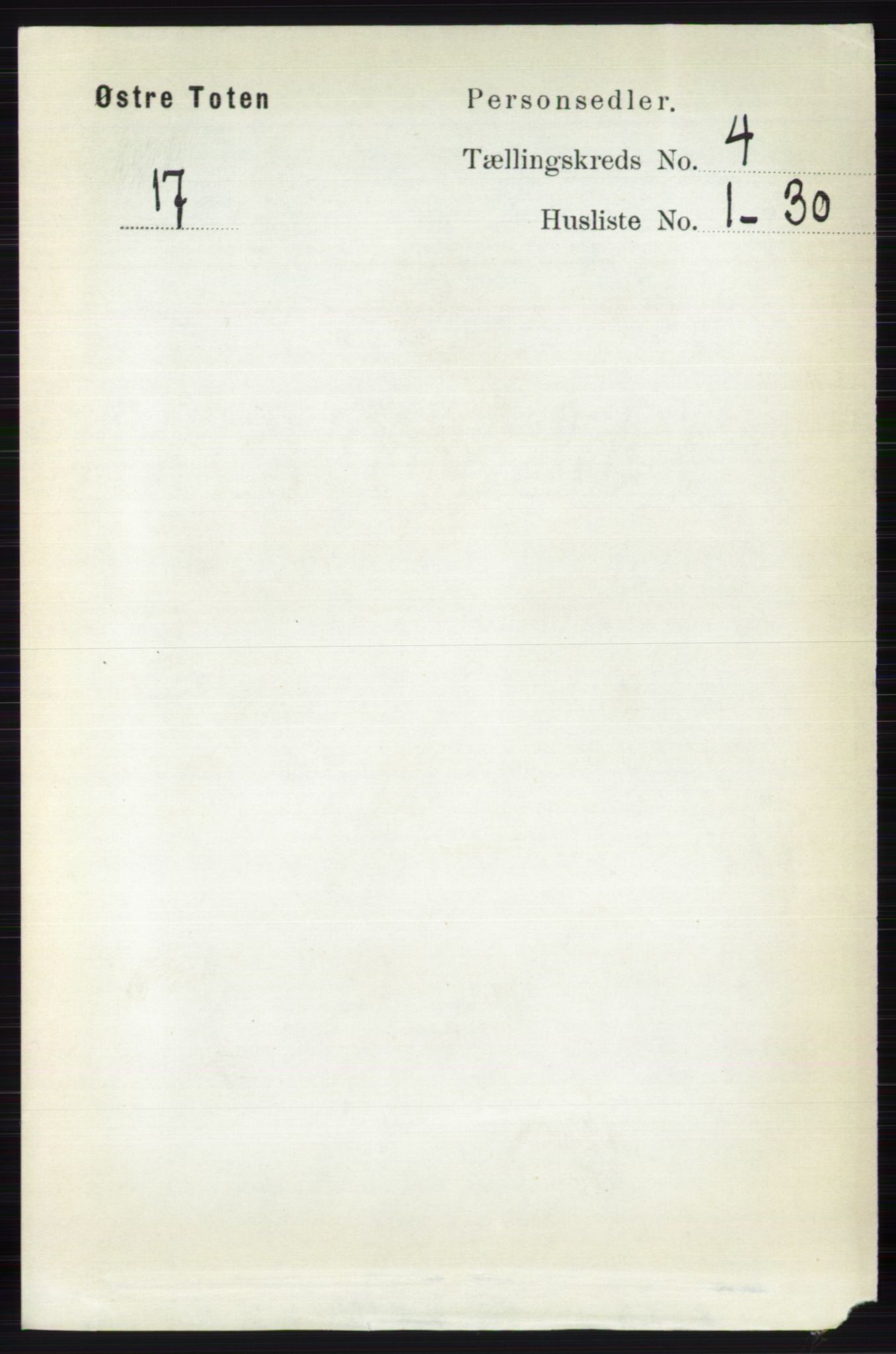 RA, 1891 census for 0528 Østre Toten, 1891, p. 2379