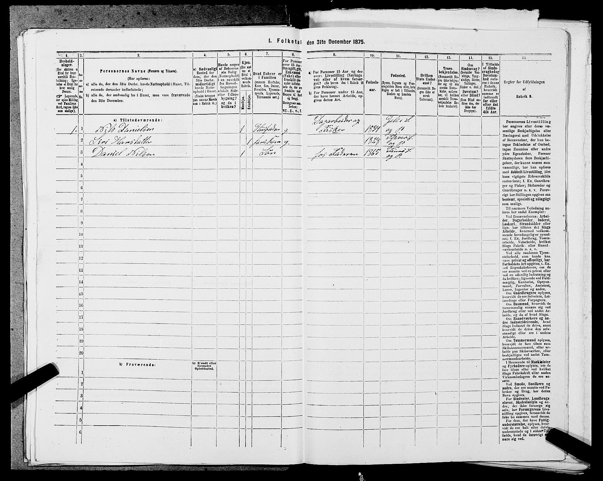 SAST, 1875 census for 1141P Finnøy, 1875, p. 373