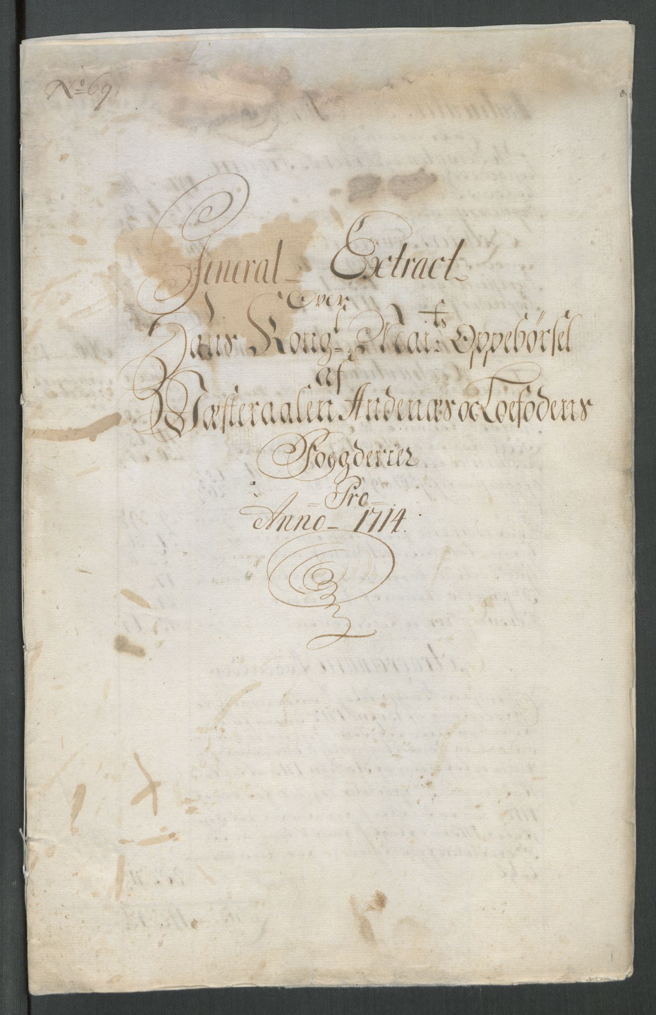 Rentekammeret inntil 1814, Reviderte regnskaper, Fogderegnskap, RA/EA-4092/R67/L4680: Fogderegnskap Vesterålen, Andenes og Lofoten, 1714, p. 15