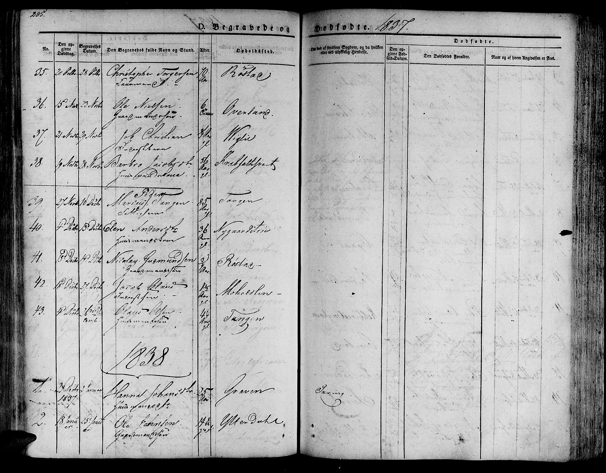 Ministerialprotokoller, klokkerbøker og fødselsregistre - Nord-Trøndelag, SAT/A-1458/701/L0006: Parish register (official) no. 701A06, 1825-1841, p. 285