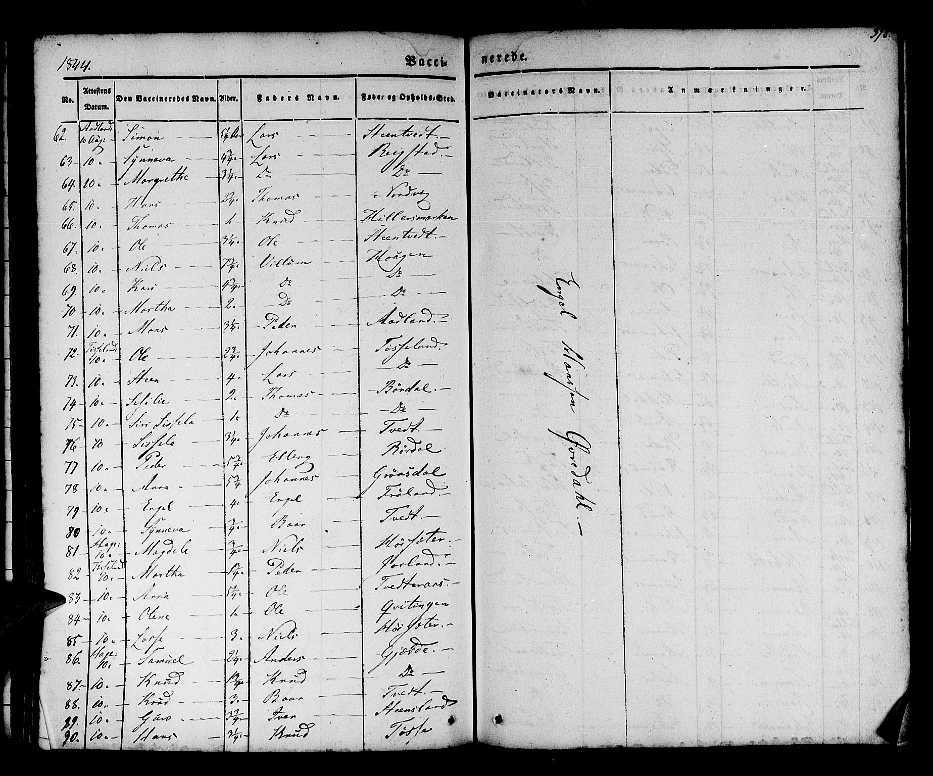 Os sokneprestembete, AV/SAB-A-99929: Parish register (official) no. A 15, 1839-1851, p. 378