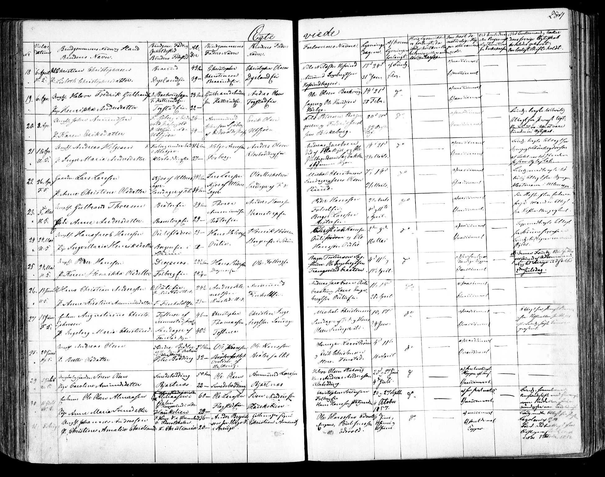 Nes prestekontor Kirkebøker, AV/SAO-A-10410/F/Fa/L0007: Parish register (official) no. I 7, 1846-1858, p. 284