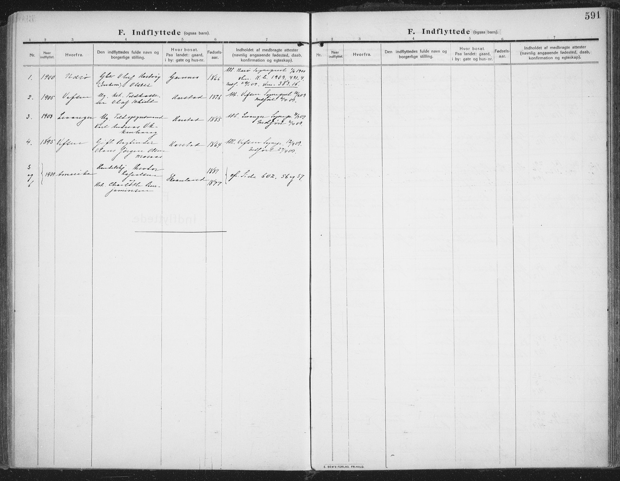Trondenes sokneprestkontor, SATØ/S-1319/H/Ha/L0018kirke: Parish register (official) no. 18, 1909-1918, p. 591