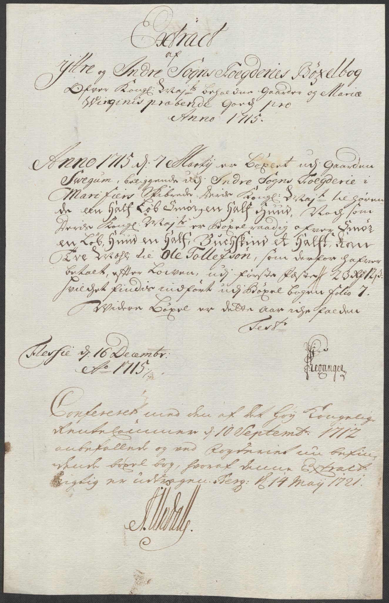 Rentekammeret inntil 1814, Reviderte regnskaper, Fogderegnskap, AV/RA-EA-4092/R52/L3320: Fogderegnskap Sogn, 1715-1716, p. 128