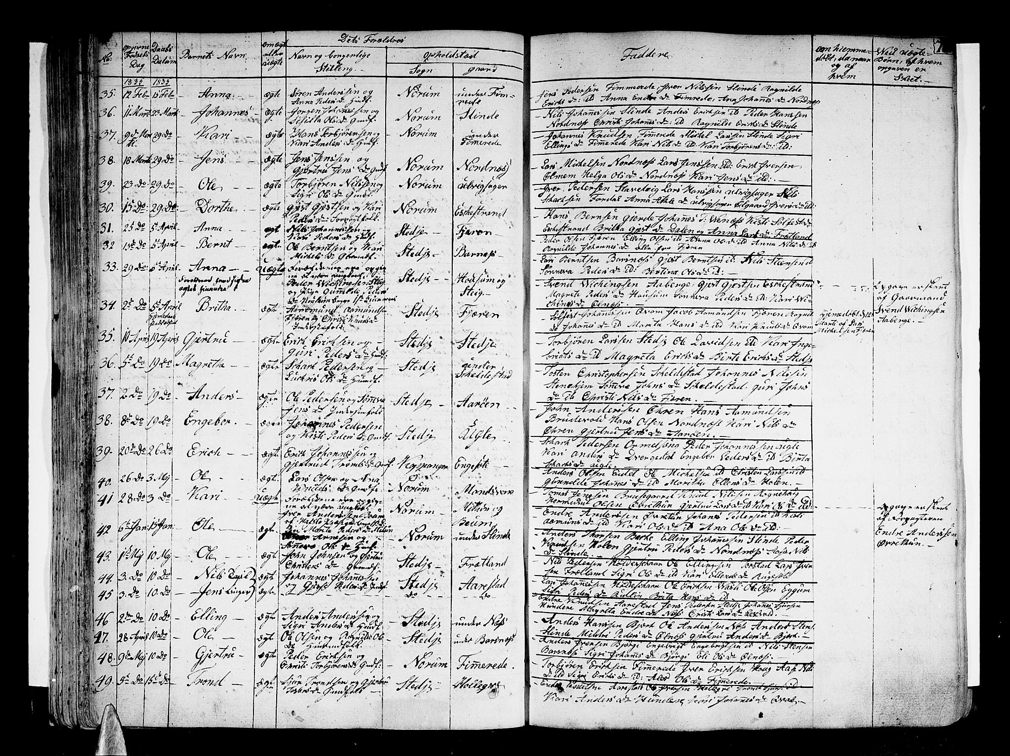 Sogndal sokneprestembete, AV/SAB-A-81301/H/Haa/Haaa/L0010: Parish register (official) no. A 10, 1821-1838, p. 70