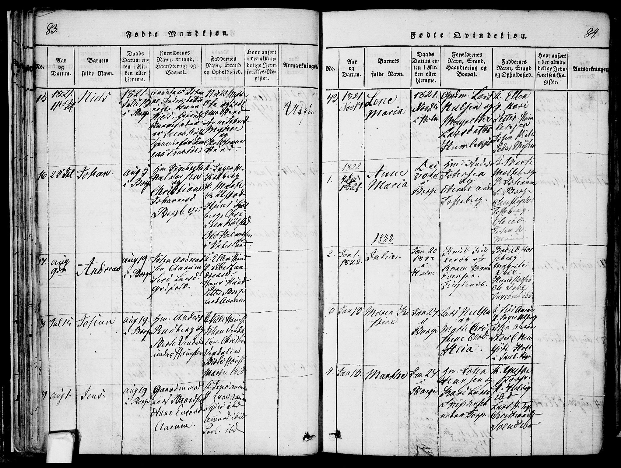 Borge prestekontor Kirkebøker, AV/SAO-A-10903/F/Fa/L0003: Parish register (official) no. I 3, 1815-1836, p. 83-84