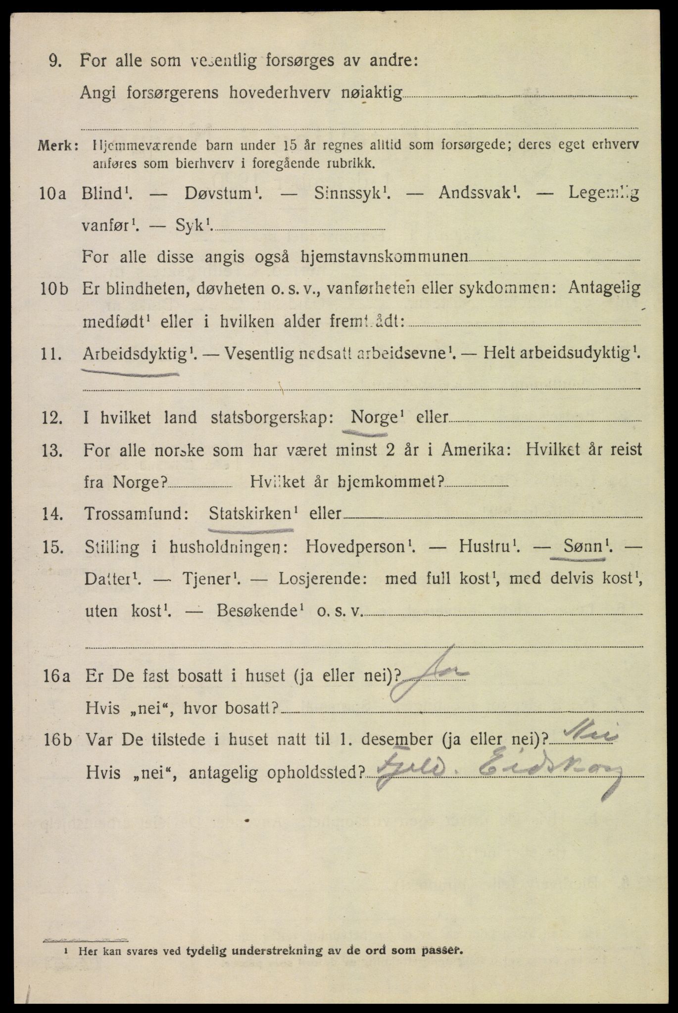 SAH, 1920 census for Eidskog, 1920, p. 10006