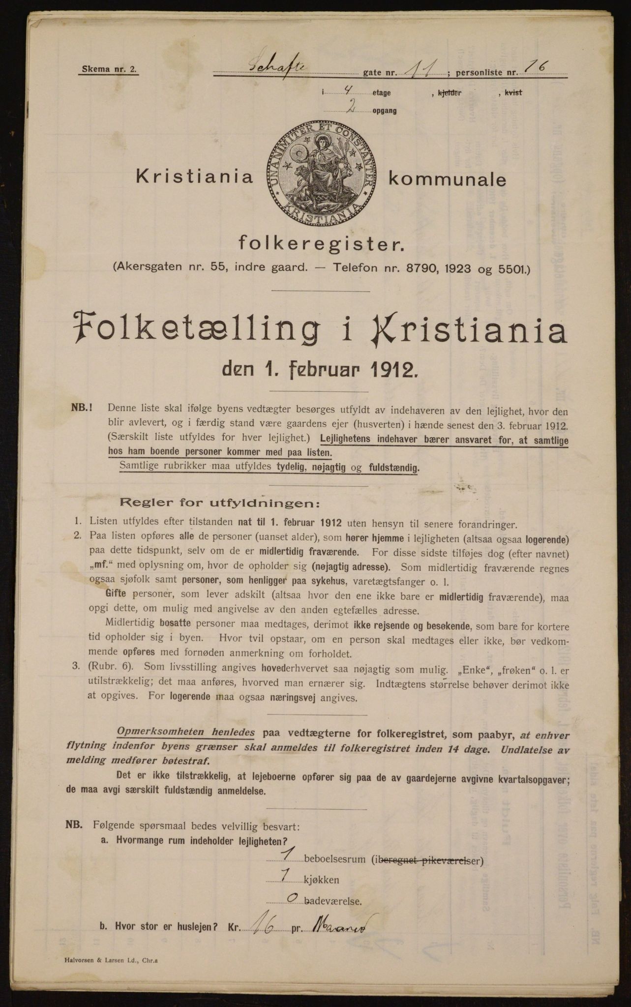 OBA, Municipal Census 1912 for Kristiania, 1912, p. 89618