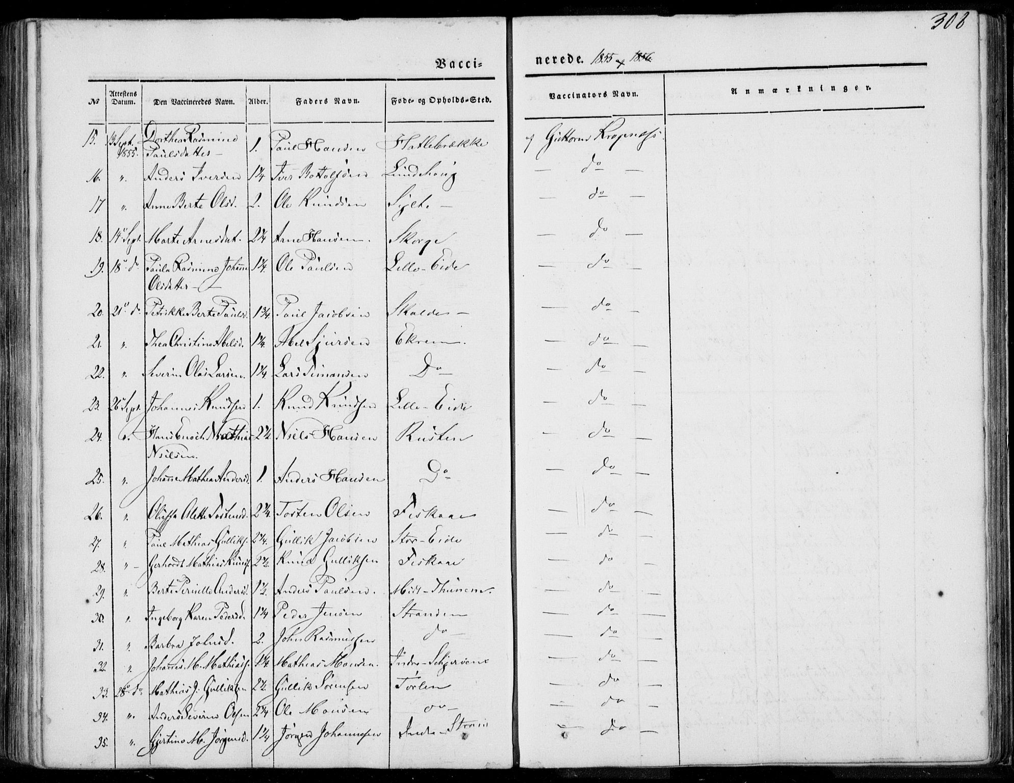 Ministerialprotokoller, klokkerbøker og fødselsregistre - Møre og Romsdal, AV/SAT-A-1454/501/L0006: Parish register (official) no. 501A06, 1844-1868, p. 308