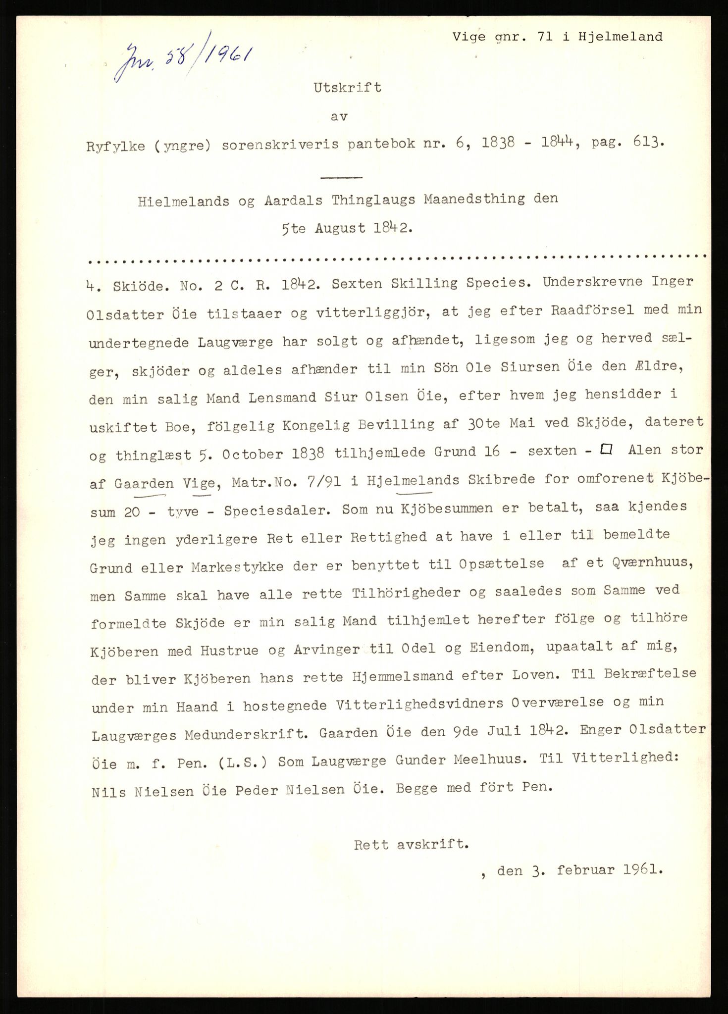 Statsarkivet i Stavanger, AV/SAST-A-101971/03/Y/Yj/L0094: Avskrifter sortert etter gårdsnavn: Vetrhus - Vik i Nerstrand, 1750-1930, p. 386