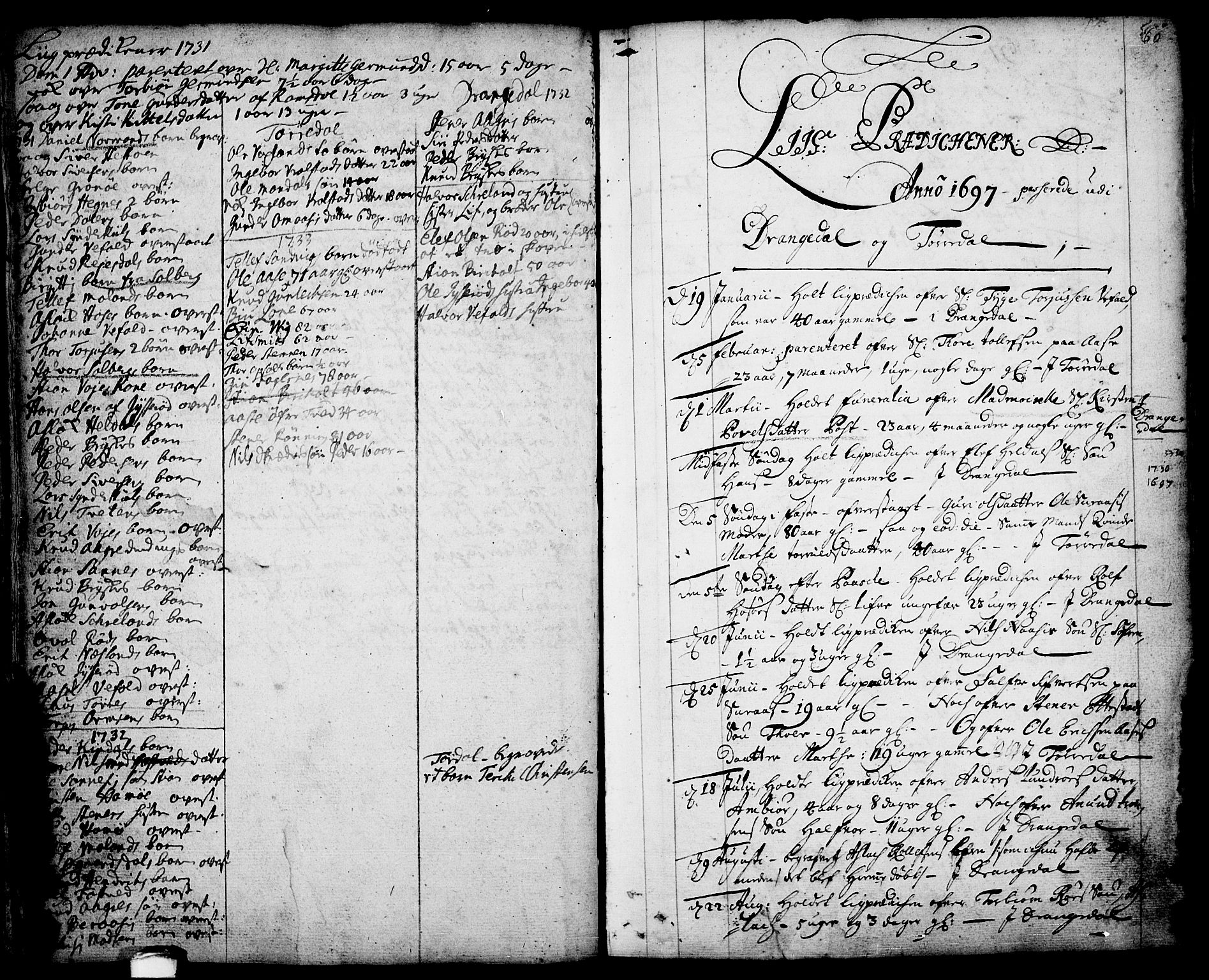 Drangedal kirkebøker, SAKO/A-258/F/Fa/L0001: Parish register (official) no. 1, 1697-1767, p. 60