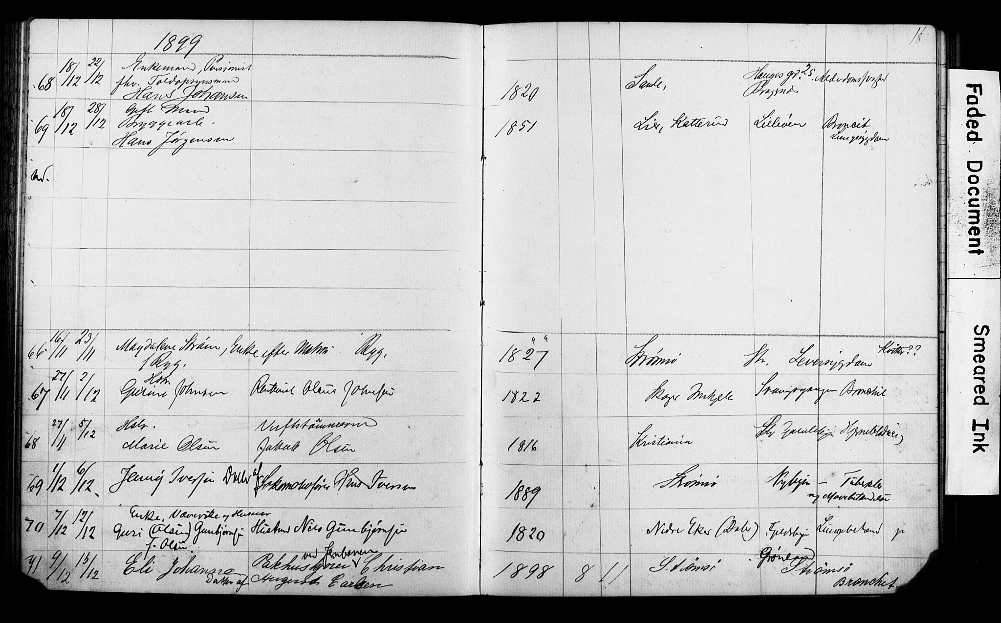 Strømsø kirkebøker, AV/SAKO-A-246/Y/Ya/L0005: Parish register draft no. I 5, 1897-1903, p. 18