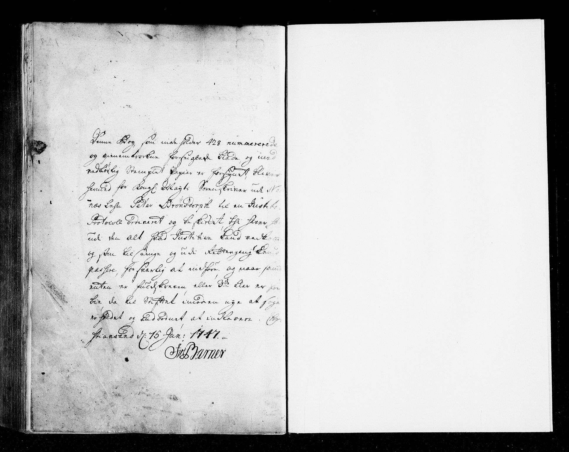 Nedenes sorenskriveri før 1824, SAK/1221-0007/F/Fa/L0027: Tingbok med register nr 22, 1747-1749, p. 428b-429a