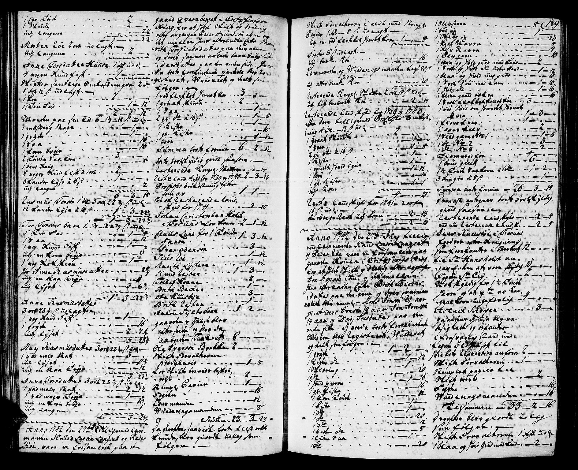 Romsdal sorenskriveri, AV/SAT-A-4149/1/3/3A/L0007: Skifteprotokoll, 1740-1751, p. 188b-189a