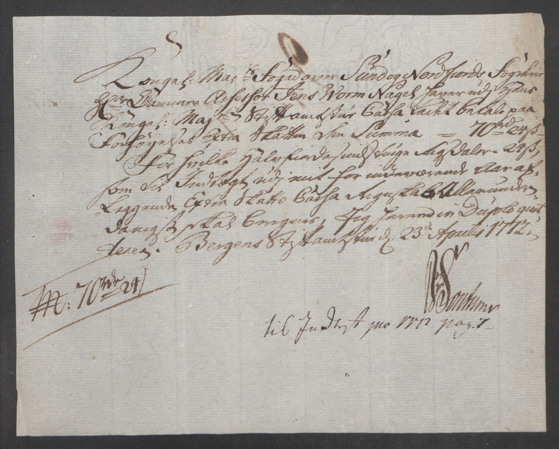 Rentekammeret inntil 1814, Reviderte regnskaper, Fogderegnskap, AV/RA-EA-4092/R53/L3550: Ekstraskatten Sunn- og Nordfjord, 1762-1771, p. 364